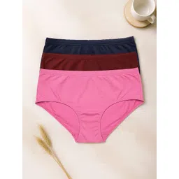 FiveFlag Pack of 3 Mid-Rise Anti Bacterial Hipster Briefs-image-77