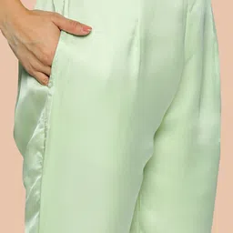 Jompers Women Floral Embroidered Regular Mirror Work Anarkali Kurta with Trousers &Dupatta image 2