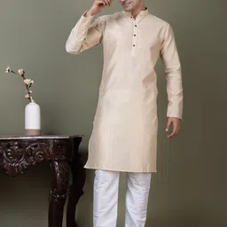 DEVOILER Men Jacquard Kurta image 2