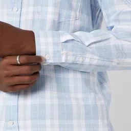 max Tartan Spread Collar Checks Checked Pure Cotton Opaque Shirt image 3