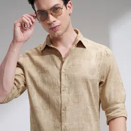 HIGHLANDER Men Slim Fit Opaque Casual Shirt-image-17