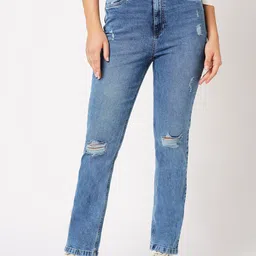 Kraus Jeans Women Straight Fit High-Rise Light Fade Jeans-picture-32