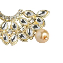 Anouk Gold Plated Rhinestone Studded Drop Earrings image 2