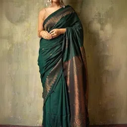 SHRIADINATH Woven Design Silk Blend Handloom Saree-picture-32