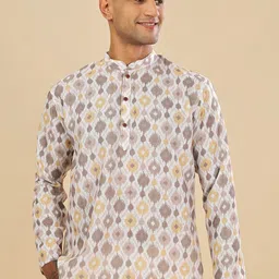 Vestirio Men Ethnic Motifs Printed Block Print Kurta-image-23