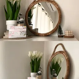 STAPLE EAST Brown Rattan Bambi Mirror image 2