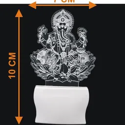 1ST TIME White & Transparent 3D Illusion LED Plug Night Lamps image 5