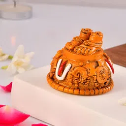 Ascension Brown Vaishnav Paduka Religious Idol Matte Showpiece image 4