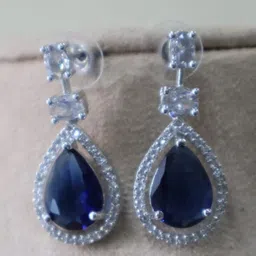 SIVA BY ANIKA Bejeweled Rhodium-Plated American Diamond Studded Jewellery Set image 5