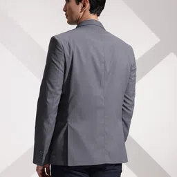 INVICTUS Self-Design Notched Lapel Slim Fit Single Breasted Formal Blazer image 4