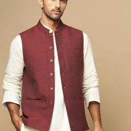Fabindia Men Pure Cotton Nehru Jacket image 3