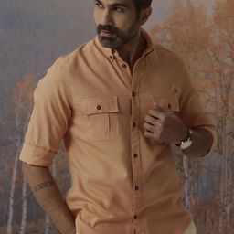 Andamen Casual Men Pocket Detail Cotton Slim Fit Shirt-picture-20