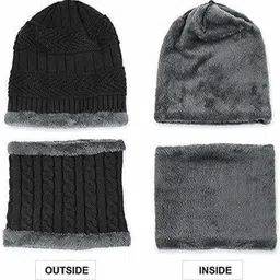 FLEXCYCAP Unisex Woollen Beanie & Neck Warmer image 2