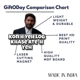 GIFTODAY White & Black Printed Fridge Decorative Magnets image 4