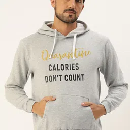 Campus Sutra Men Printed Hooded Sweatshirt image 1