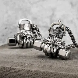 KRENOZ Men Silver-Plated Antique Necklace-picture-15