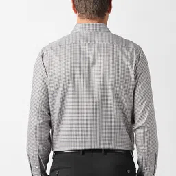 Van Heusen Regular Fit Micro Checks Checked Pure Cotton Formal Shirt image 2