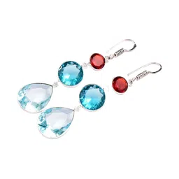 AAR Jewels Rhodium-Plated German Silver Quartz Drop Earrings-image-93