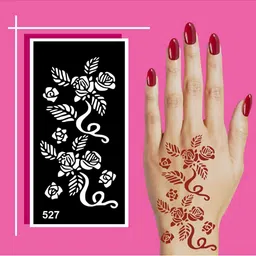 VOORKOMS Easy Application Mehndi Stencil Templates for Home Practice and Quick Results-picture-17