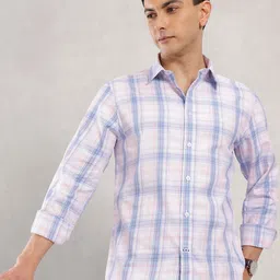 Nautica Slim Fit Checked Pure Cotton Casual Shirt-image-89