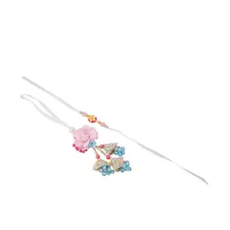 Sangria Bhaiya Bhabhi Beaded Thread Rakhis With Roli Chawal Chandan & Mishri image 2