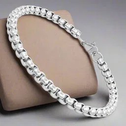 The Roadster Lifestyle Co Men Silver-Plated Link Bracelet-picture-30