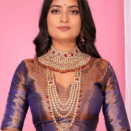 AKSH FASHION Multi Silk Blend Sarees image 2