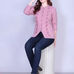SOSHAGUN OSWAL Women Round Neck Woollen Pullover-picture-25
