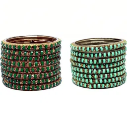 SHRASHTI Multi Glass Artificial Stones & Beads Bangle-picture-34