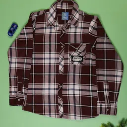 V-Mart Boys Checked Spread Collar Cotton Casual Shirt-picture-51