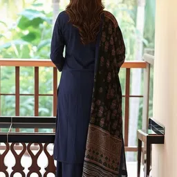 Anni Designer Ethnic Motifs Yoke Design V-Neck Straight Kurta With Trousers & Dupatta image 5