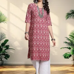 HERE&NOW Women Pack Of 3 Ethnic Motifs Printed Kurtas image 4