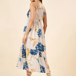 AKKRITI BY PANTALOONS Floral Print A-Line Midi Dress image 4