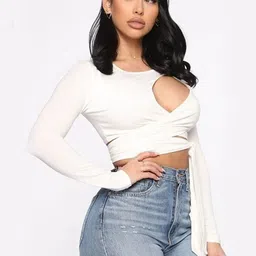 LULU & SKY Wrap Crop Top image 5