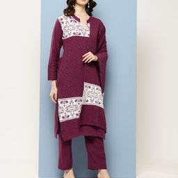 Aarika Ethnic Motifs Woven Design Regular Kurta with Trousers & With Dupatta-image-23