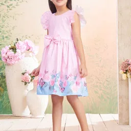 Muhuratam Girls Cotton Fit and Flare Dresses-image-94