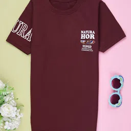 V-Mart Boys Typography Printed Round Neck Cotton T-shirt-picture-19