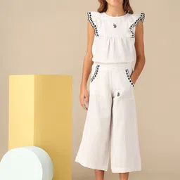 U.S. Polo Assn. Kids Girls Embroidered Trousers-image-91