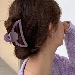 GOWRI TEX Women Set of 6 Half Moon Shape Matt Finished Hair Claw Clip image 4