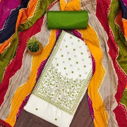 Rangtulika Ethnics Embroidered Unstitched Dress Material-picture-25