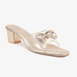 DressBerry Embellished Party Block Heels Sandals with Bows image 4