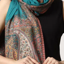 SWI Stylish Women Paisley Printed Woollen Shawl With Fringed image 5