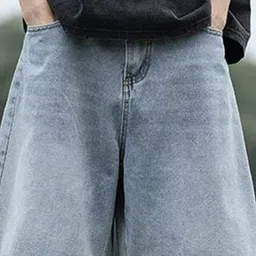 StyleCast Men Solid Mid-Rise Regular Fit Denim Shorts image 3