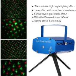 zohlo Super Mini Laser Projector Stage Lighting Laser Light for Party & Decoration Shower Laser Light image 2