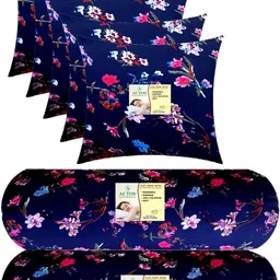 actos Microfibre Bolster Pack of 7 Floral Combo Set Of 5 Cushion And 2-picture-13