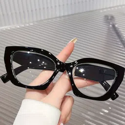 OUDI Women Clear Lens & Black Cateye Sunglasses OUGLA_818120191258-image-0