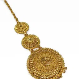 Mansi Jewl Point Gold-Plated Floral Design Maang Tikka-image-63