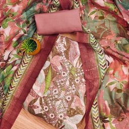 LeeliPeeri Designer Embroidered Unstitched Dress Material-picture-2