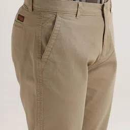 Basics Men Relaxed Solid Mid-Rise Regular Fit Trousers image 2