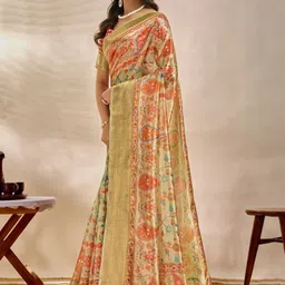 Aaishvyapparels Paisley Zari Silk Blend Handloom Mysore Silk Saree image 4